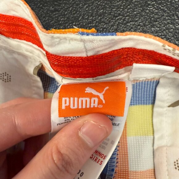 Puma Sport Lifestyle Plaid Golf Shorts Mens size 34 Checkered Retro Style Fowler - Picture 6 of 10